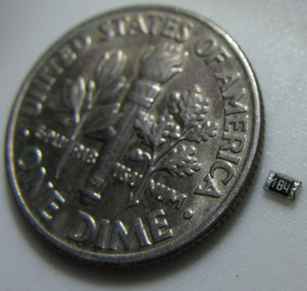 Surface Mount Resistor and Dime